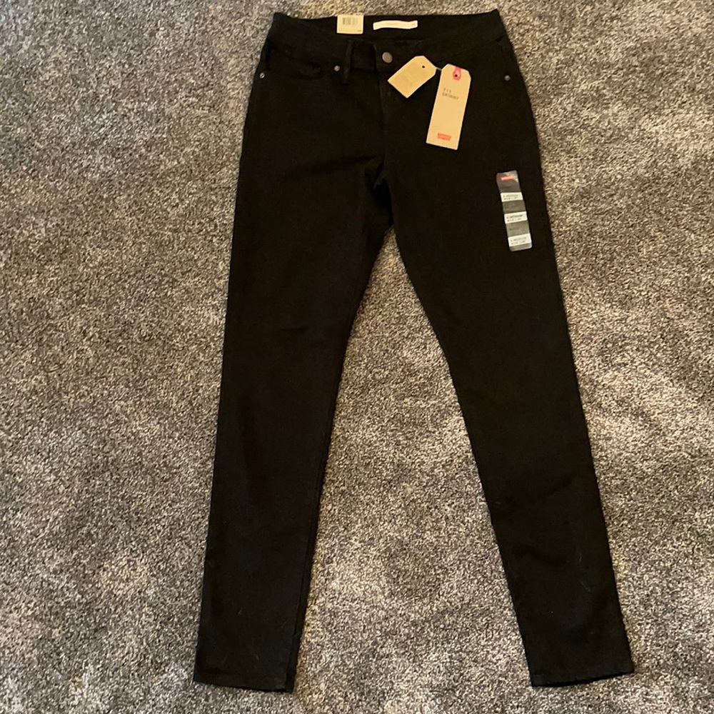 Levi 711 Skinny Jeans Black